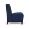 Lesro Siena Lounge Reception Armless Guest Chair, Walnut, RF Blueberry Back, MD Ink Seat SN1102 - alternate 2